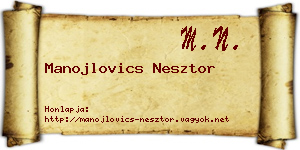 Manojlovics Nesztor névjegykártya